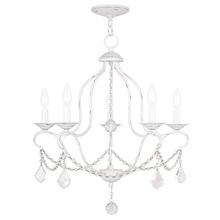  6435-60 - 5 Light Antique White Chandelier