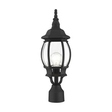  7522-14 - 1 Lt Textured Black  Outdoor Post Top Lantern