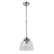  AC10050CH - Single Clear Seeded Glass Pendant (Chrome)