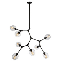  JA14028BK - Organic 8-Light Chandelier