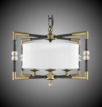 American Brass & Crystal CH3702-32G-36G-ST-GL - 4 Light Magro Drum Shade Chandelier