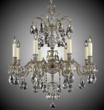 American Brass & Crystal CH9714-A-01G-PI - 8 Light Marlena Chandelier