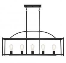  1-190-5-89 - Palladian 5-Light Linear Chandelier in 
Matte Black