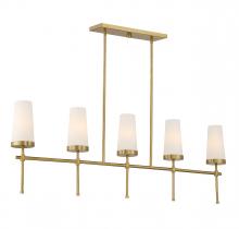  1-2803-5-322 - Haynes 5-Light Linear Chandelier in Warm Brass