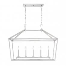  1-424-5-SN - Townsend 5-Light Linear Chandelier in Satin Nickel