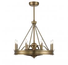  39-FD-124-322 - Lyon 8-Light Fan D'Lier in 
Warm Brass