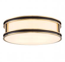  6-1822-4-143 - Alberti 4-Light Ceiling Light in Matte Black with Warm Brass Accents