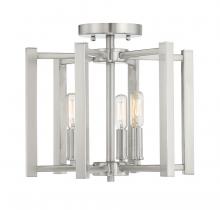  6-7702-3-SN - Benson 3-Light Ceiling Light in Satin Nickel