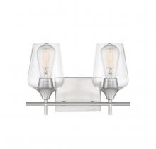  8-4030-2-SN - Octave 2-Light Bathroom Vanity Light in Satin Nickel