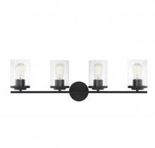  8-8020-4-BK - Marshall 4-Light Bathroom Vanity Light in 
Matte Black