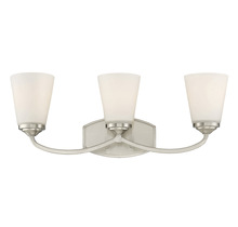  8-9070-3-SN - Jordan 3-Light Bathroom Vanity Light in Satin Nickel