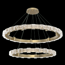  CHB0087-2T-GB-TE-CA1-L3 - Tessera 38" & 50" Two-Tier Ring-Gilded Brass