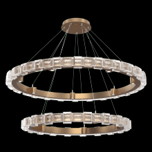  CHB0087-2T-NB-TE-CA1-L3 - Tessera 38" & 50" Two-Tier Ring-Novel Brass