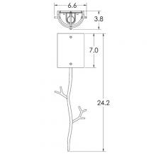  CSB0032-0A-BS-BG-E2 - Ironwood Twig Cover Sconce-0A 6"