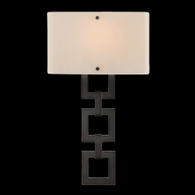  CSB0033-0B-GB-BG-E2 - Carlyle Square Link Cover Sconce-0B 11"