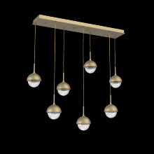  PLB0093-07-GB-MC-C01-L3 - Cabochon Linear Pendant Chandelier