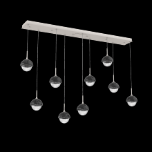  PLB0093-09-BS-BC-C01-L3 - Cabochon Linear Pendant Chandelier