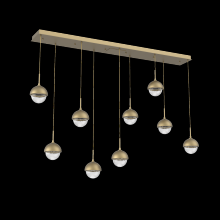  PLB0093-09-GB-MC-C01-L1 - Cabochon Linear Pendant Chandelier