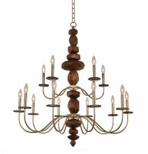  304952CG - Lassen (10+5) Light 2 Tier Chandelier