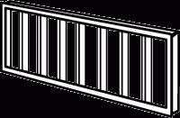  SL40 - Louver, Clear For 40W Biax