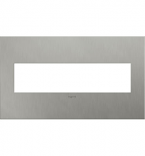  AWC4GBS4 - adorne® Brushed Stainless Steel Four-Gang Screwless Wall Plate