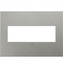  AWC3GBS4 - adorne® Brushed Stainless Steel Three-Gang Screwless Wall Plate