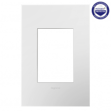  AWP1G3WHW4 - adorne® Gloss White-on-White One-Gang-Plus Screwless Wall Plate with Microban®