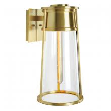  1246-SB-CL - Cone Outdoor Wall Light - Satin Brass