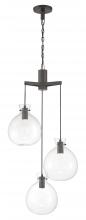  4743-OB-CL - Selina Tiered Globe LED Chandelier - Oil Rubbed Bronze