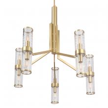  8150-SB-CL - Stripe Chandelier - Satin Brass