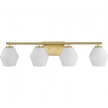  P300433-191 - Copeland Collection Four-Light Brushed Gold Mid-Century Modern Vanity Light