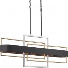  P400170-031 - Adagio Collection Six-Light Matte Black Luxe Chandelier Light