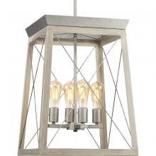  P500178-141 - Briarwood Collection Four-Light Farmhouse Galvanized  Chandelier Foyer Light