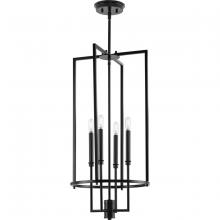  P500363-31M - Elara Collection Four-Light New Traditional Matte Black Chandelier Foyer Light