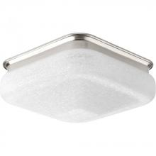  P350024-009-30 - One-Light 11-1/2" LED Square Glass Flush Mount