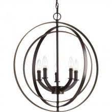  P3841-20 - Equinox Collection Five-Light Chandelier