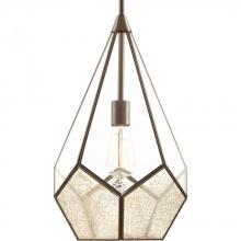  P5319-20 - Cinq Collection One-Light Antique Bronze Antique Mirror Glass Global Pendant Light