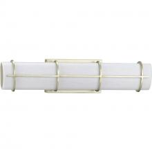  P300332-134-30 - Grid LED Collection 22-inch Silver Ridge and White Linen Acrylic Modern Style Bath Vanity Wall Light