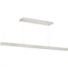  P500276-009-30 - Planck LED Collection Brushed Nickel White Shade Modern Pendant Light