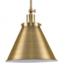 Progress P500325-163 - Hinton Collection One-Light Vintage Brass Vintage Style Hanging Pendant Light