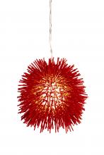  169M01RE - Urchin 1-Lt Mini Pendant - Super Red