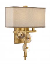  612280 - Engeared 2-Lt Wall Sconce - Antiqued Gold Leaf