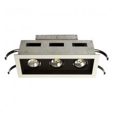  MT-3LD311R-W940-BK - Mini Multiple LED Three Light Remodel Housing with Trim and Light Engine