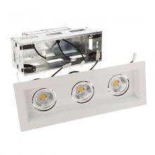  MT-3LD311R-F935-WT - Mini Multiple LED Three Light Remodel Housing with Trim and Light Engine