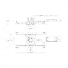  R3BRA-FCS-WT - Ocular 3.0 5CCT Round Adjustable Trim and Remodel Housing with New Construction Frame-In Kit and D