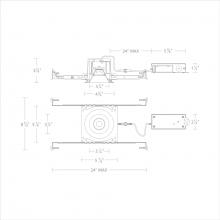  R3BRD-SCS-WT - Ocular 3.0 5CCT Round Donwlight Trim and Remodel Housing with New Construction Frame-In Kit and Dr