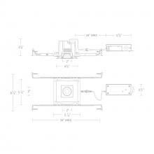  R3BSA-SCS-WT - Ocular 3.0 5CCT Square Adjustable Trim and Remodel Housing with New Construction Frame-In Kit and