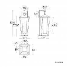  WS-W33534-40-BK - Manchester Outdoor Wall Sconce