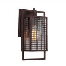  204547A - 1x60W outdoor wall light with a rust color finish and clear glass