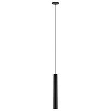  62548A - 1x10W LED GU10 Single Tube Pendant With Matte Black Finish